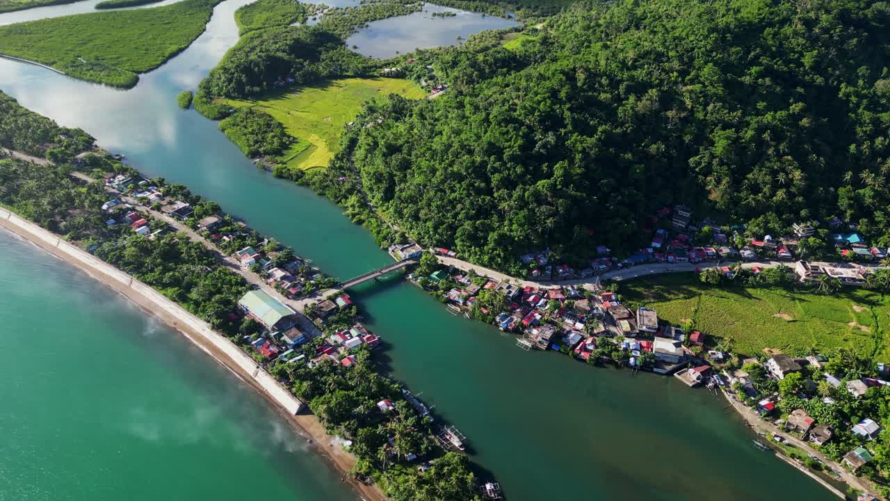 Coastal Town Of Batalay In Bato, Catanduanes, Philippines - Aerial Drone Shot