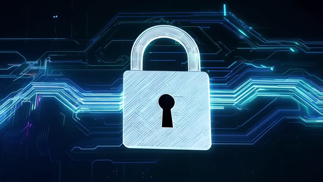 Cybersecurity padlock