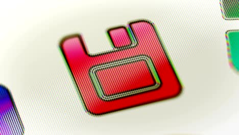 el icono de guardar en la pantalla. bucle.