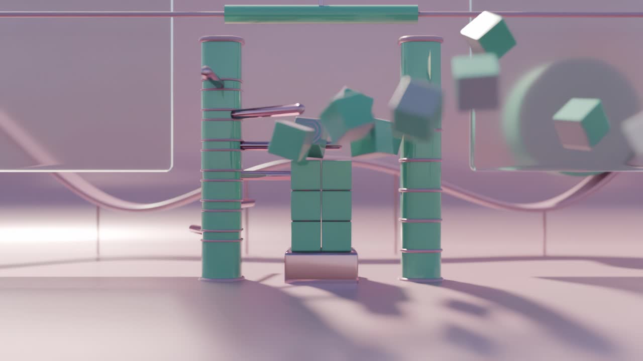 renderizado 3d abstracto de formas geométricas