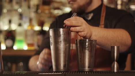 bartender preparing a cocktail