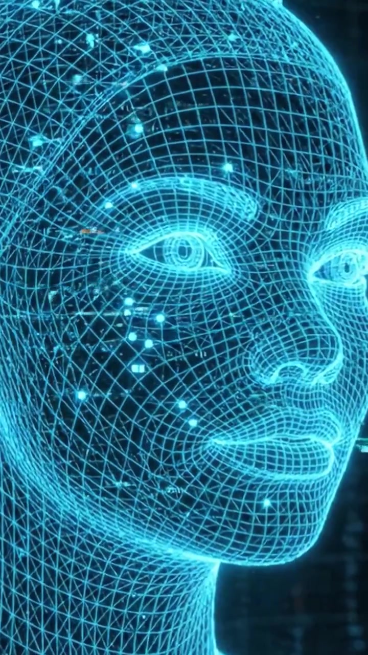 Exploring the Cutting-Edge Technology of 3D Wireframe Models Showcasing Human Facial Features in a Stunning Digital Representation