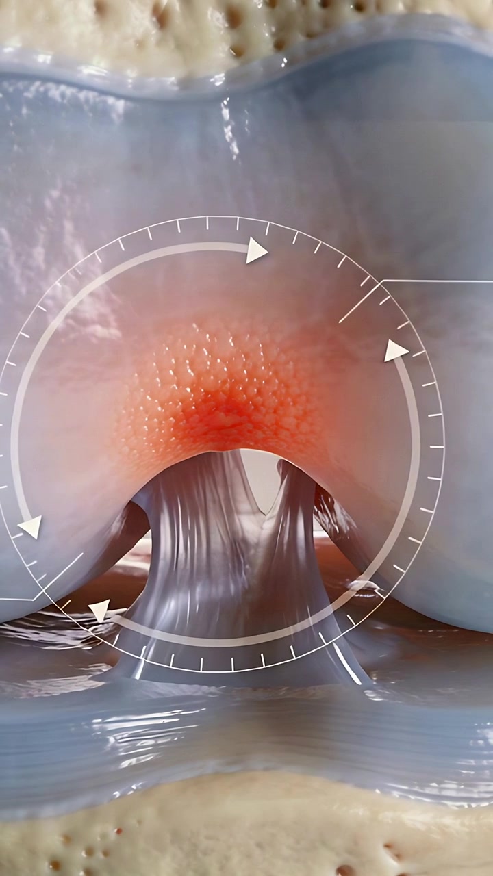 Video verticale: Formazione di una colonna viscosa che collega una massa cremosa a una base lucida in macro con HUD che appare.