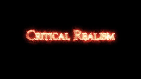 realismo crítico escrito con fuego. bucle