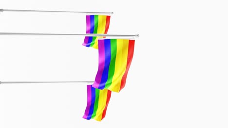 vertical-of-peace-rainbow-flag-in-3d-rendering-animation-with-white-background