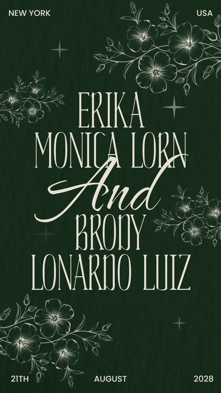 Modern Wedding Invitation Portrait
