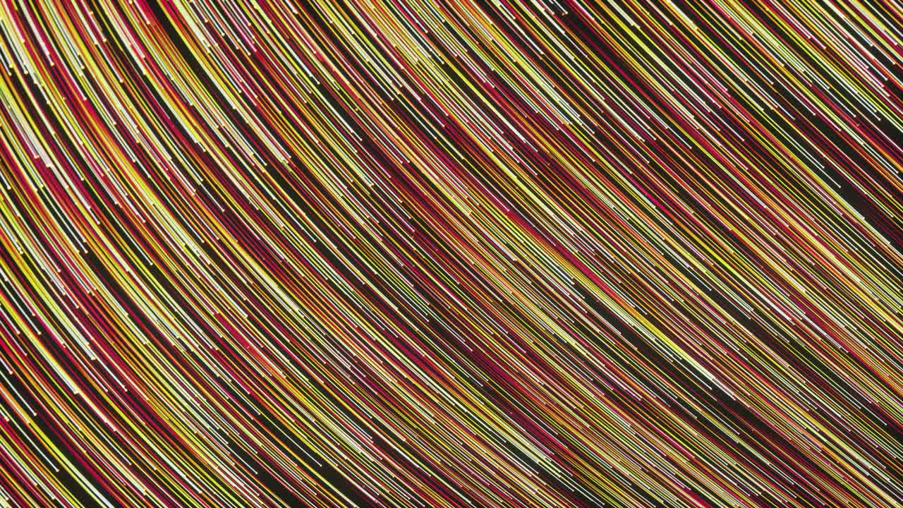 líneas de color en movimiento, fondo de color, renderización 3d.