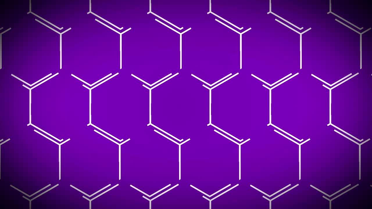 애니메이션 기술 공상 과학 육각형 배경 루프 보라색