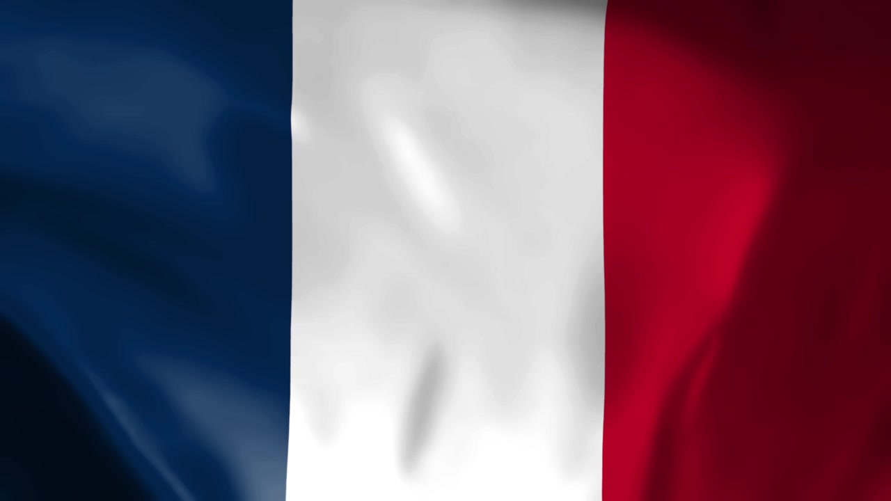 Bandera de Francia ondeando al viento