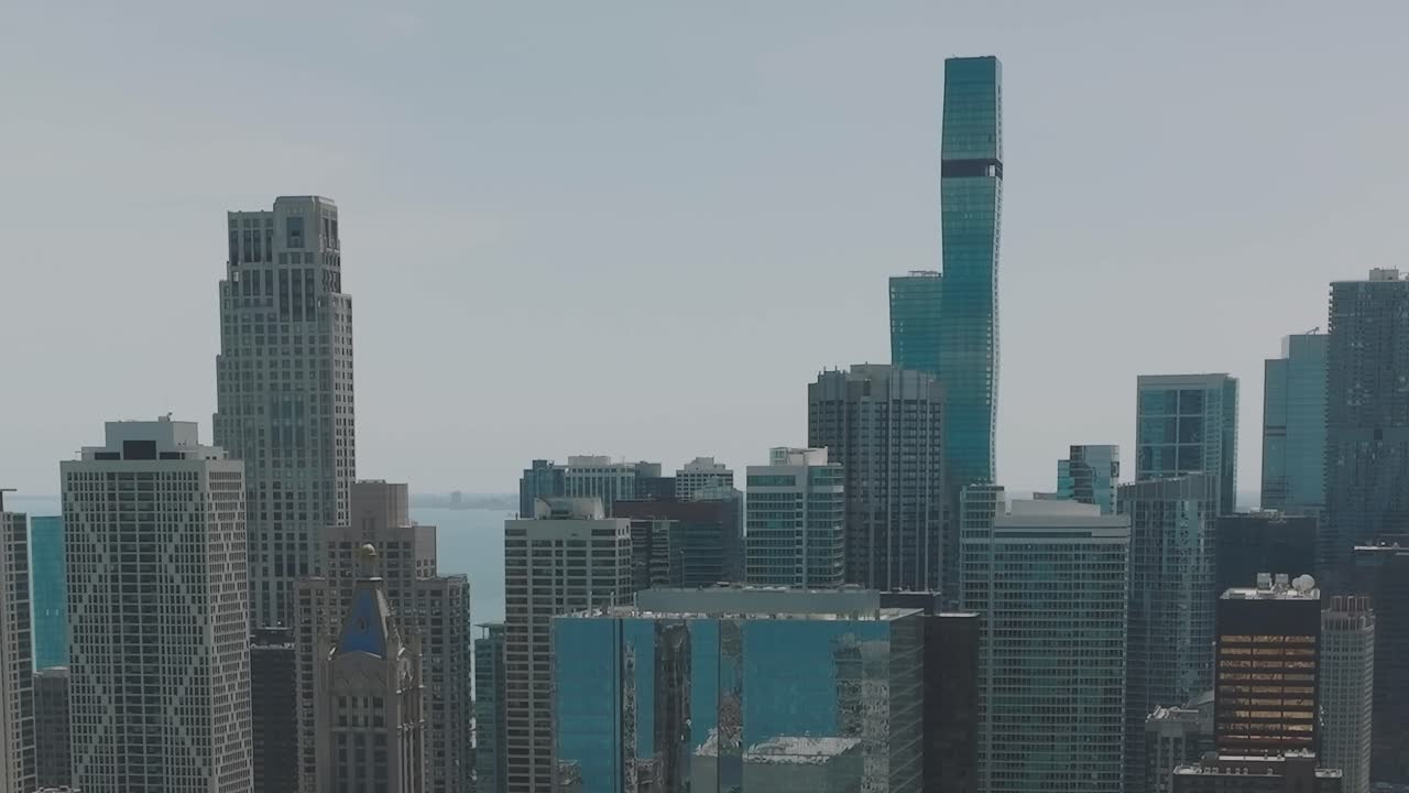 Chicago skyline captured from above showcasing modern architecture