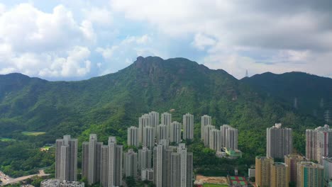 residential area under the lion rock, kowloon, hong kong