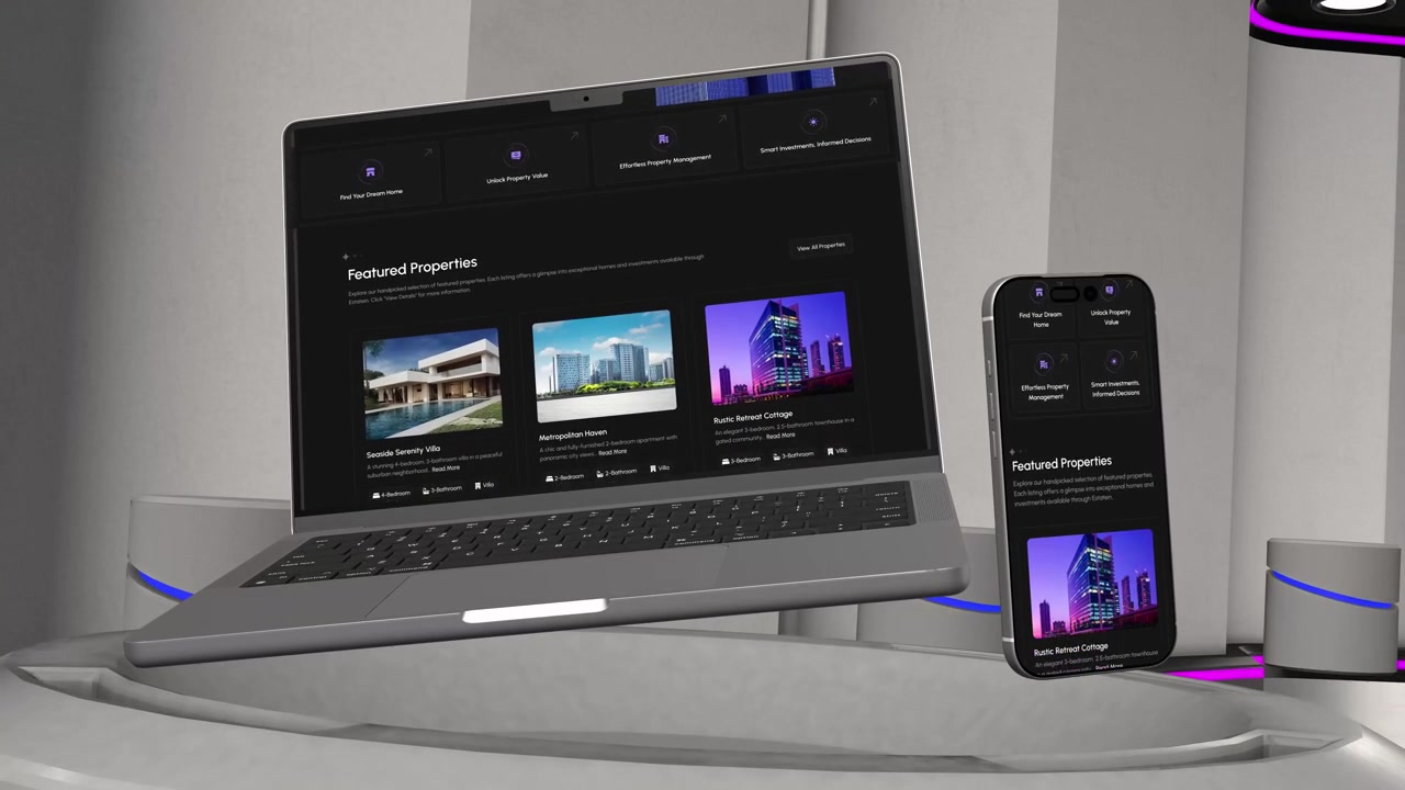 Floating Laptop Screen Animation