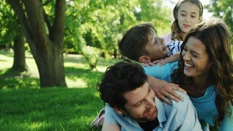 Familie-Genießt-Gemeinsame-Zeit-Im-Park