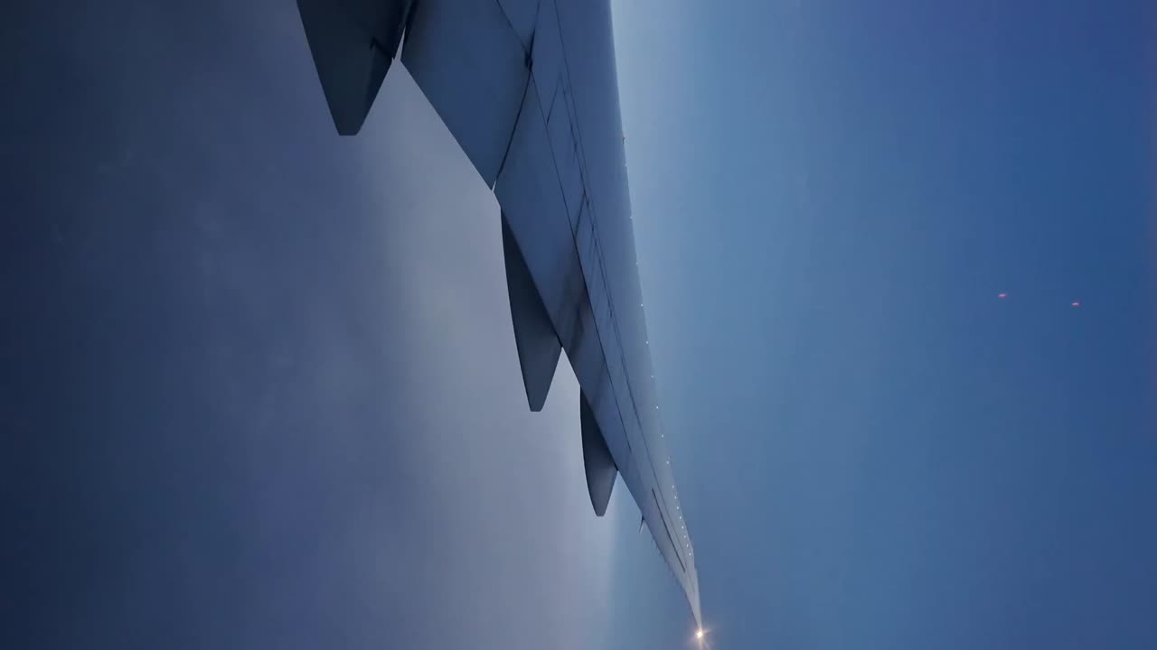 Airplane Wing in Flight