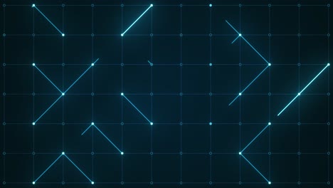 hi-tech futuristic background - lines and points looping animation