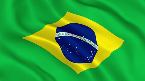 brazil flag smooth wavy animation