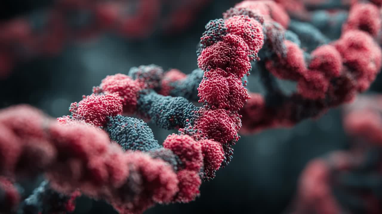 Exploring the Intricate Structure of DNA: A Close-Up View of the Double Helix Unveiling Complex Genetic Information Representation
