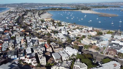 nice aerial over seaside condos and vacation homes along south mission beach san diego california 1