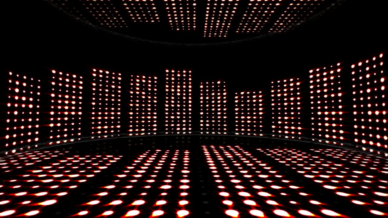 Music Room and Waves, Lights Bulbs Animation, Rendering, Background, Loop