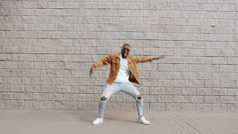 man dancing in the street