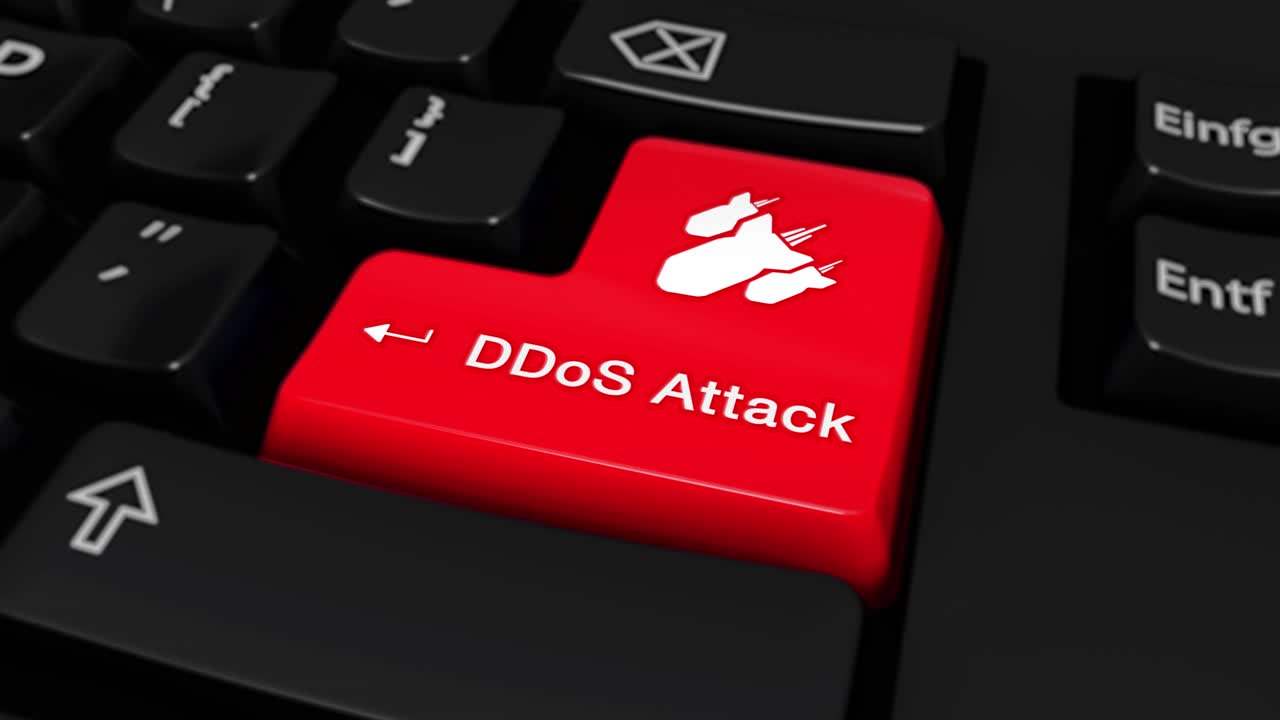 DDoS Attack Key on Keyboard