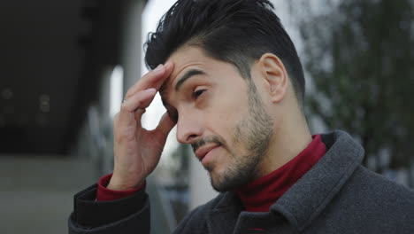 a man experiences stress and sadness