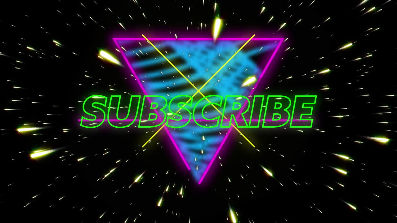 검은색 배경에 대한 원활한 패턴으로 빛의 흔적 위에 가입 텍스트 배너의 애니메이션