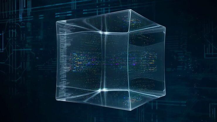 Abstrakt Digital Data Cube
