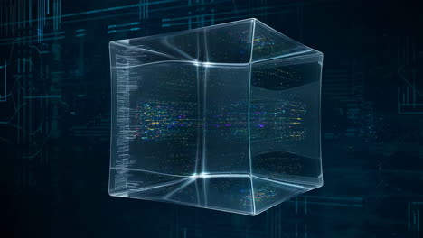 abstract digital data cube