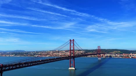 ponte 25 de abril in almada near lisbon in portugal 4k