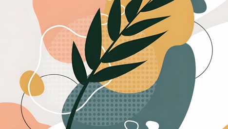 abstract botanical illustration with organic shapes