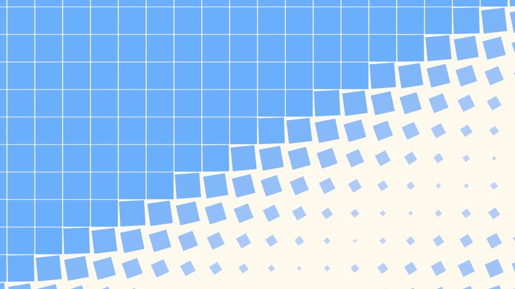 Blue squares seamless geometric pattern