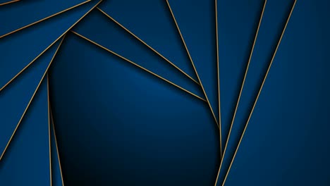 fondo de movimiento abstracto corporativo azul oscuro con líneas doradas