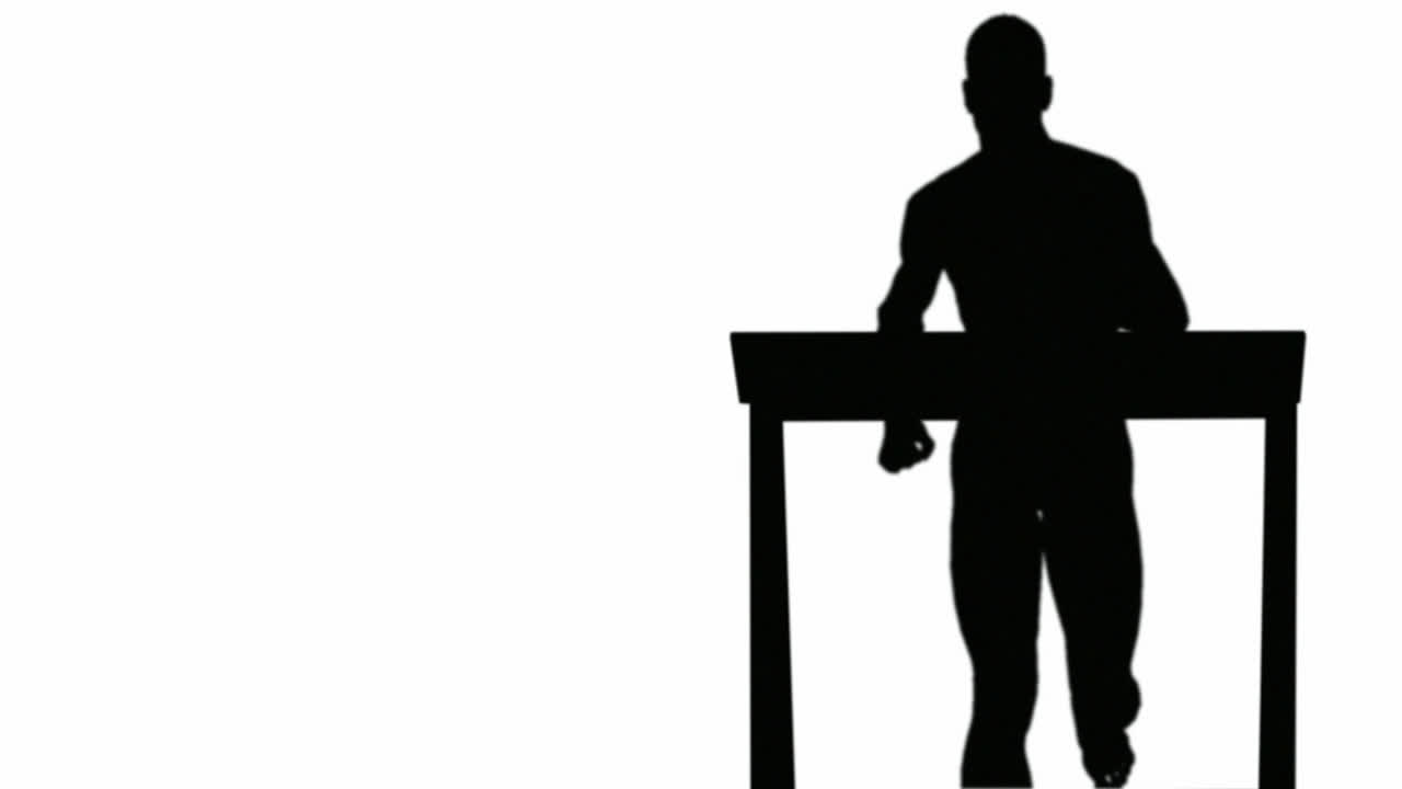 트레드밀 앞에서 실행되는 알파 채널