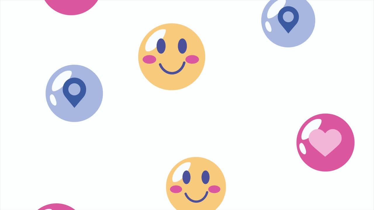 Sfondo con motivo di emoji carine