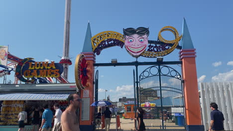 coney island the tickler ride entrance, luna park, ny, usa july 29, 2021
