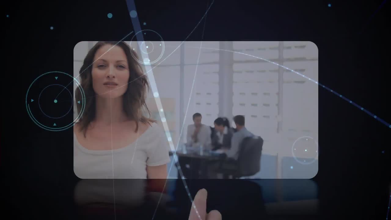 animazione della rete di connessioni tra uomini d'affari caucasici in ufficio