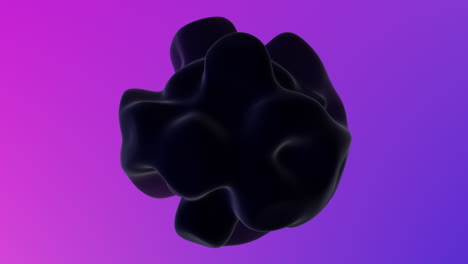 mysterious black object on vibrant purple and pink background