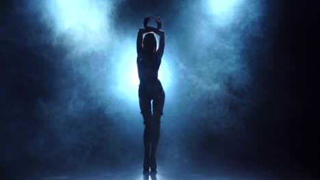 silhouette dancer on stage