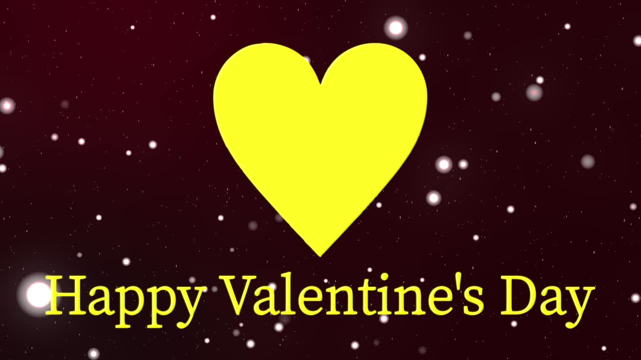 Animazione grafica di testo per messaggio di San Valentino.