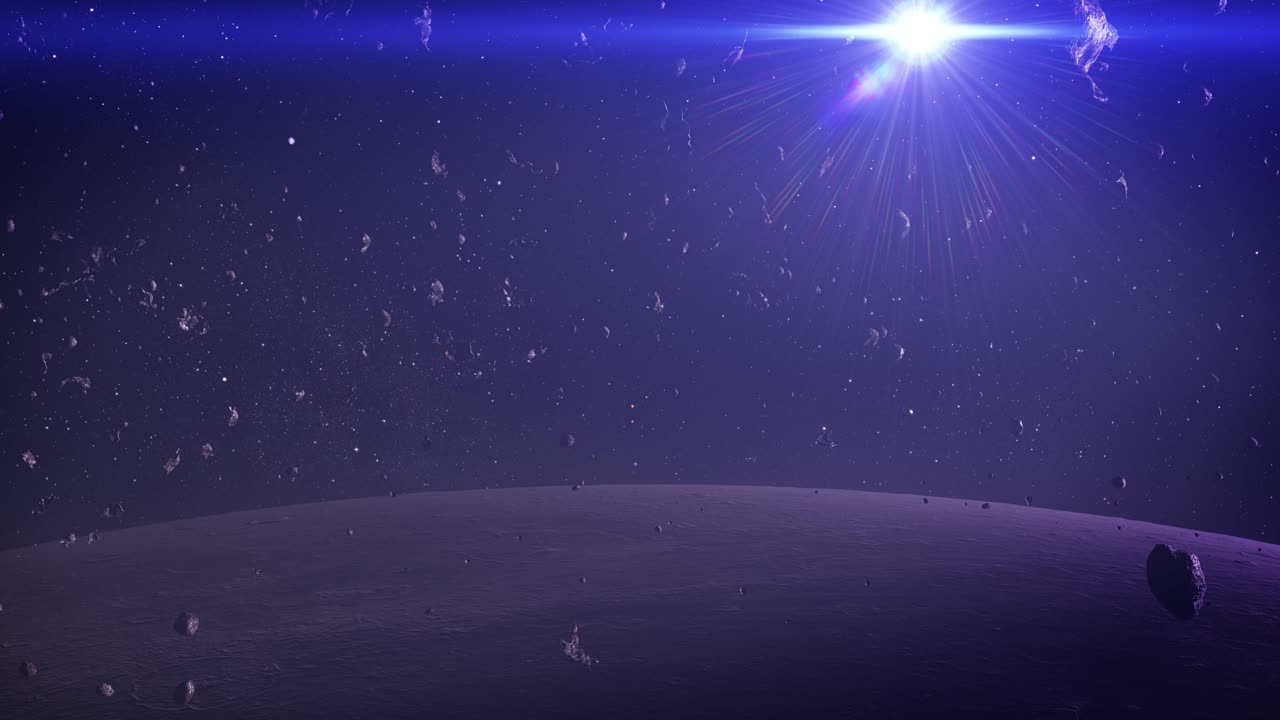 별이 있는 외계 행성 풍경