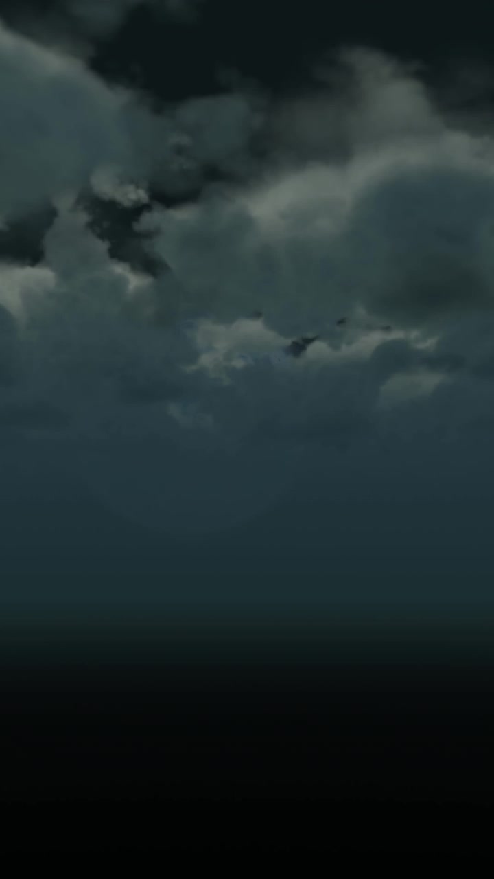 Animação de nuvens em movimento no céu noturno