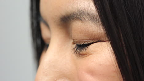 close-up profile of a woman's face