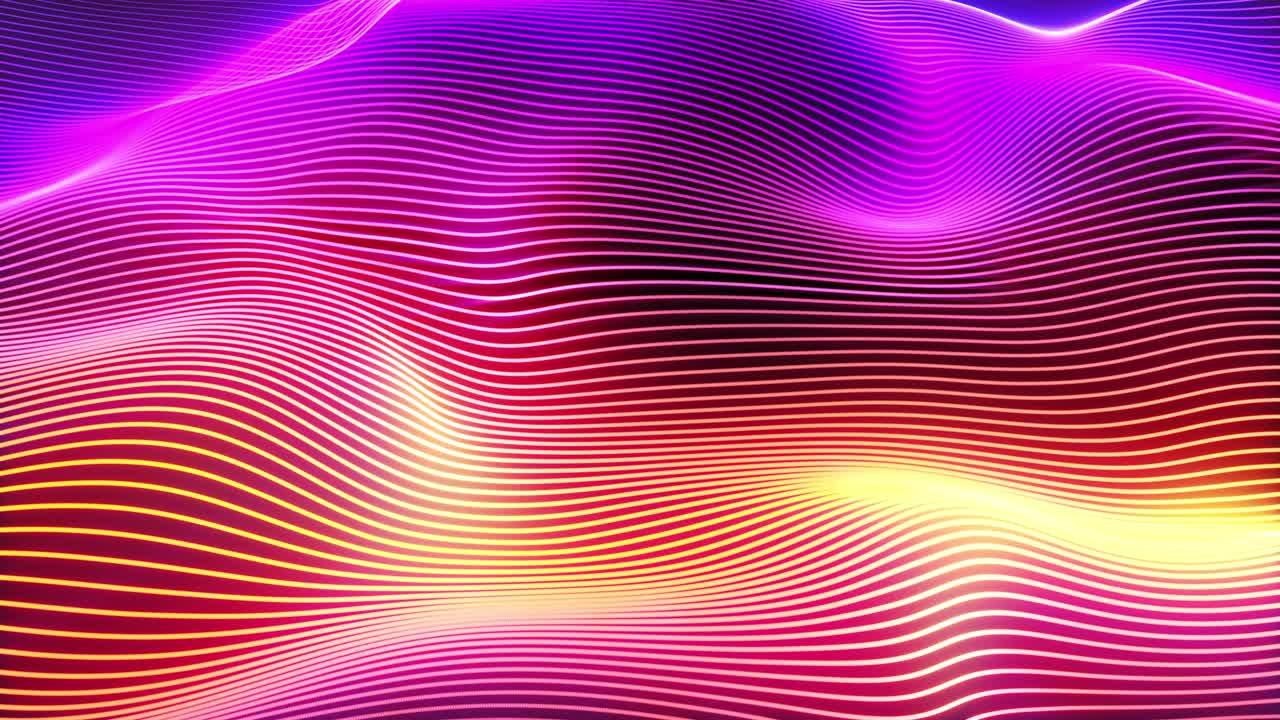 Abstract Neon Wave Background
