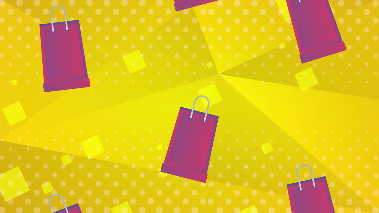 etiqueta comercial de venta con bolsas de compras lluvia