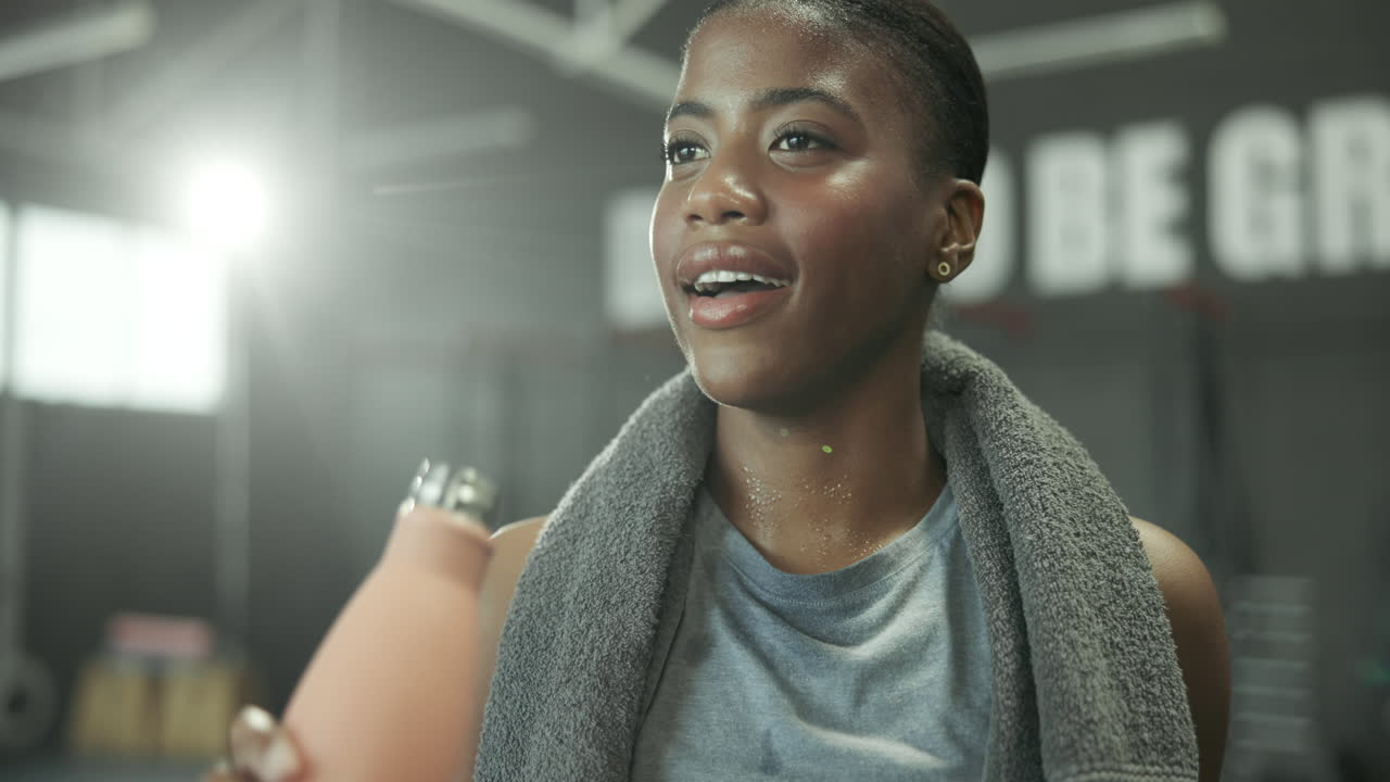 Woman taking a break after workout