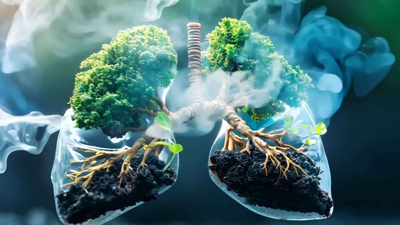 한 의 폐와 그 밖에서 자라는 나무