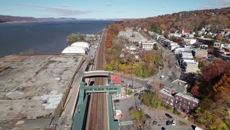 U-Bahn-Nordstation-In-Hastings-On-Hudson,-Hudson-Line,-Westchester,-New-York