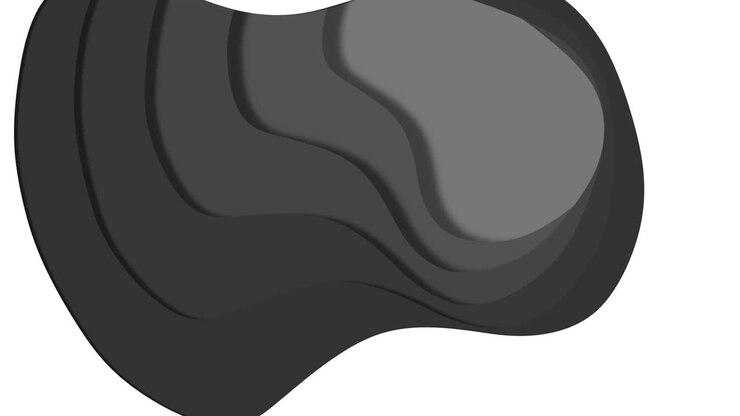 Elegant curved design element in classic black and white