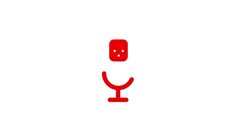 red circle with three white dots on white background